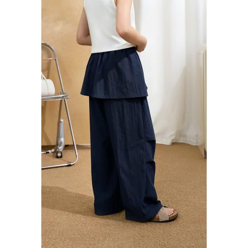 Girls' Summer Soft Workwear Loose Wide-Leg Pants