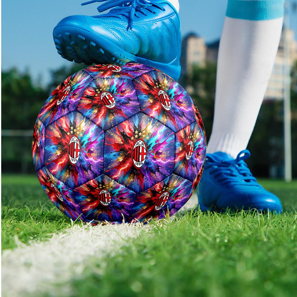 Pallone da calcio Tema AC Milan Taglia 5 Pallone da calcio Tocco Morbido Pallone da calcio per Allenamento Professionale per Sport all'Aperto