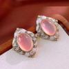 Medieval vintage earrings, court style niche high-end stud earrings Internet celebrity retro earrings jewelry women