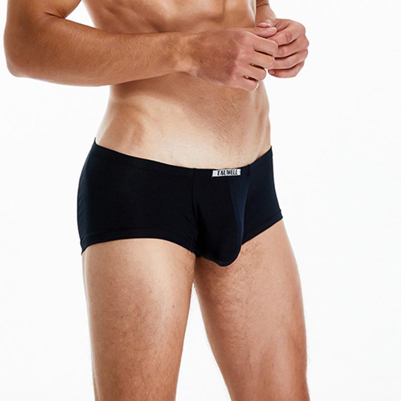 Herren Niedrig sitzende einfarbige Boxer Briefs Komfort Atmungsaktiv Enganliegende Unterhose Lässig Minimalistisch Slim-Fit Boxershorts