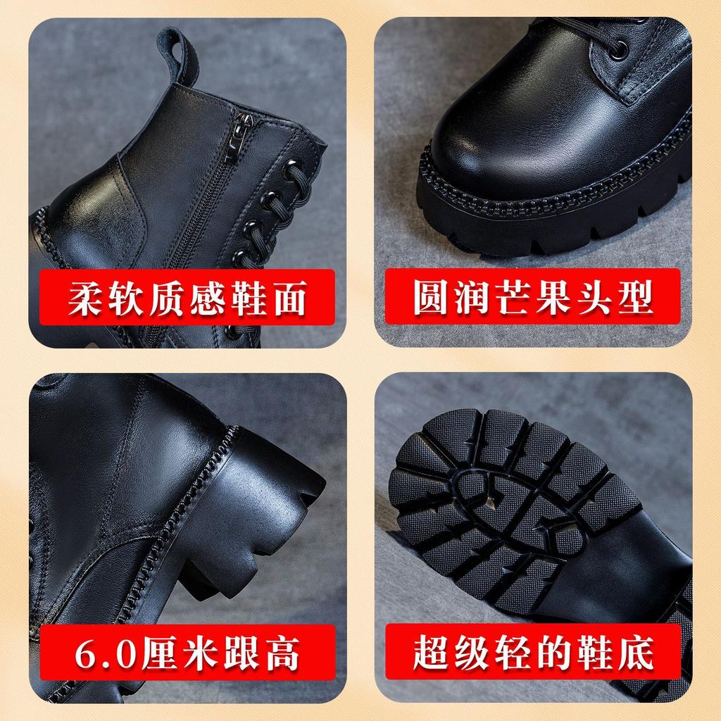 Small heel brown British Martin boots women's summer thin thick-soled breathable retro comfortable women's boots