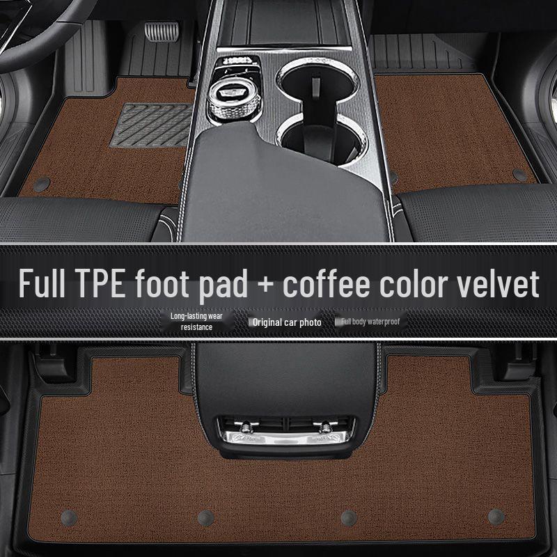 Cadillac CT5 TPE Floor Mats Set: Full Coverage Foot & Trunk Mats