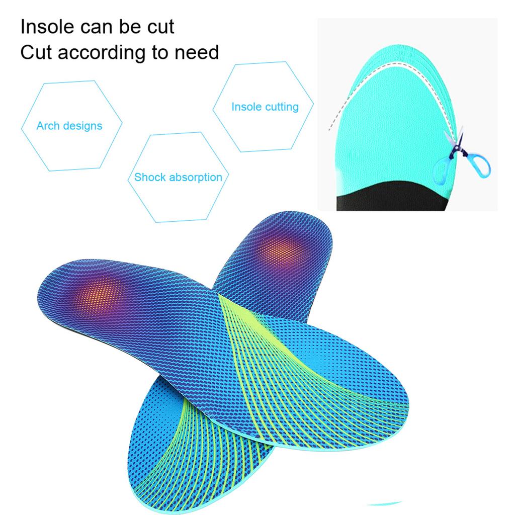 EVA Arch Support Orthotic Insole Buffer Pressure Pain Relief Unisex Sports Foot PadM(260 270)