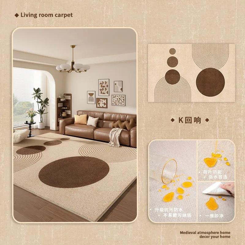 Cream Color Living Room Carpet Light Luxury Home Decoration Bedroom Rug Large Size Plush Sofa Coffee Table Floor Mat Tapis