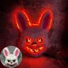 Bunny Mask Masquerade LED Rabbit Bear Mask Glowing Halloween Party,Mask For Carnival Cosplay Props Party Without Batteries