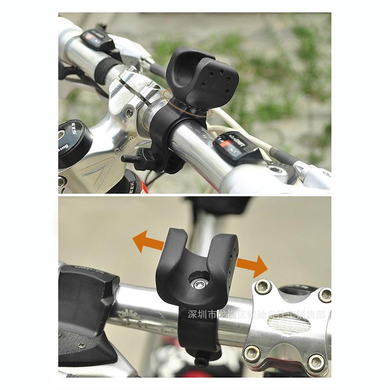 360 Degree Rotation Bicycle Light Holder Flashlight Bracket Mtb Road Bike Multifunction Torch Mount Head Front Light Clip