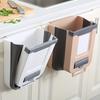 Folding Wall-Mounted Trash Can with Built-In Bag Storage -Space-Saving Garbage Bin for Kitchen/Cabinet Door, Home Organization Trash Can