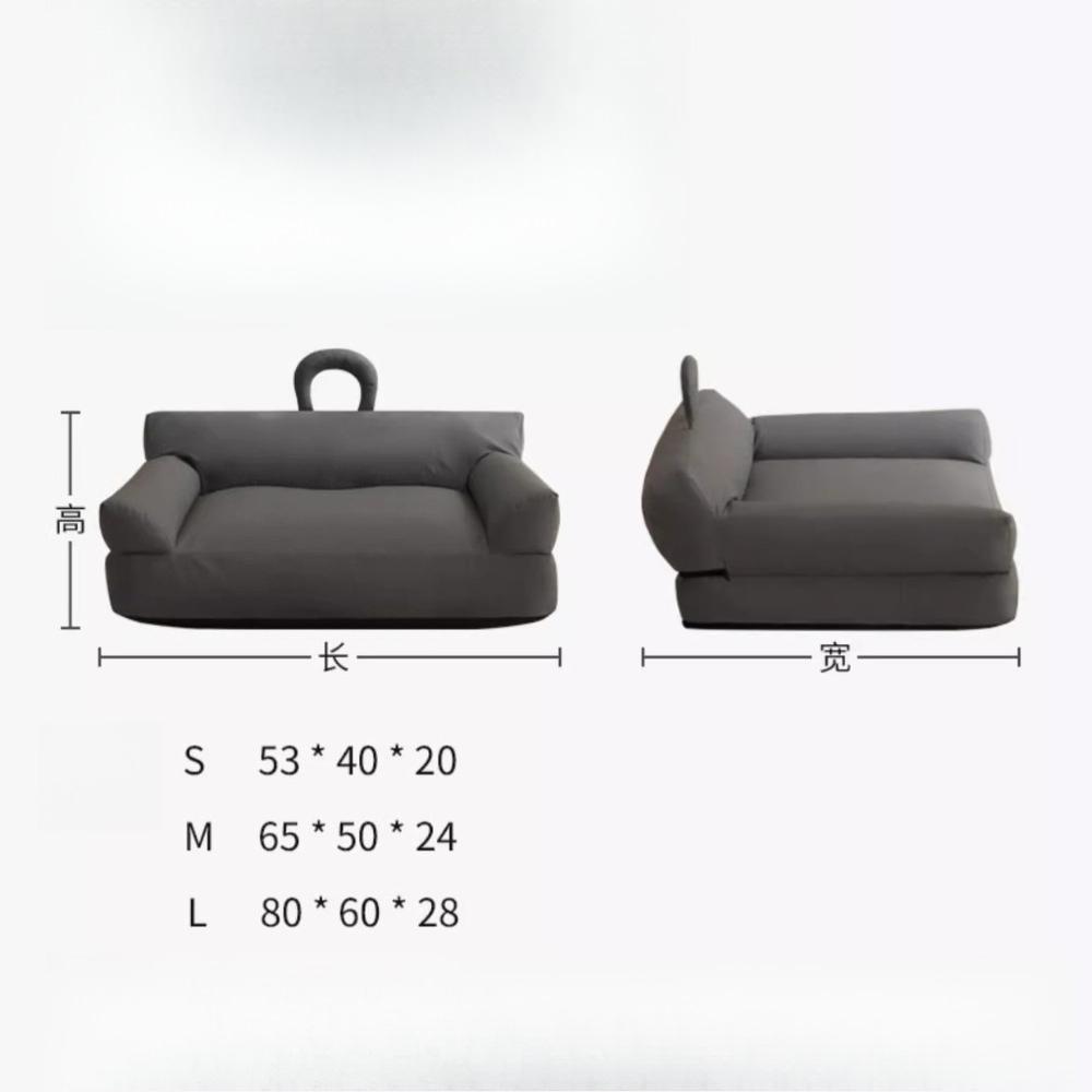 Waterproof Leather Pets Bed with Portable Handle Dogs Sofa Bed for Small/Medium Dogs Washable Pets Couch for Indoor & Travel Use