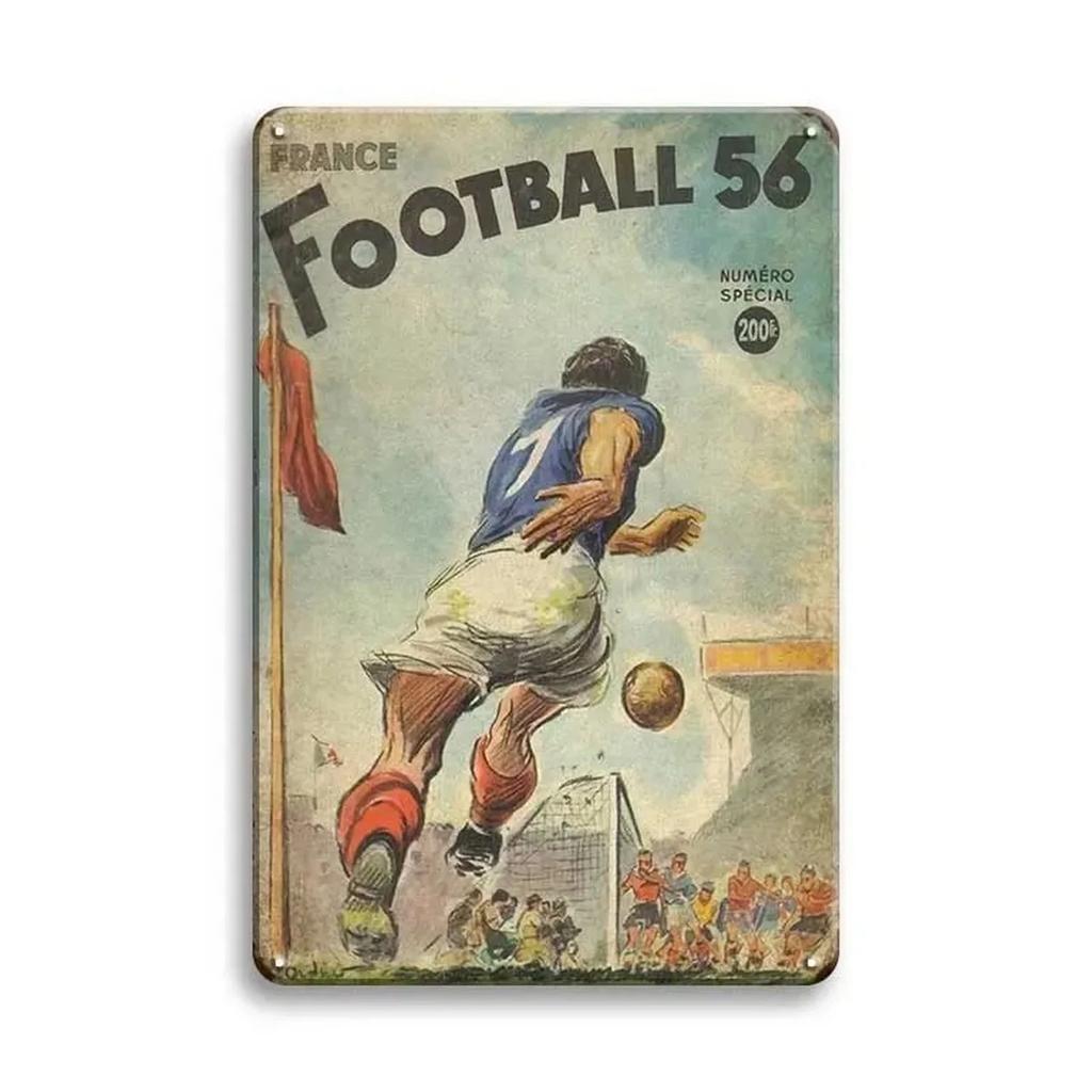 HD Tin Sign Vintage Sports Football Ski Retro Metal Tin Sign for Home Wall Decor