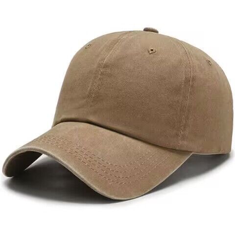 Vintage Washed Dad Cap - Soft Top Plain Cotton Baseball Hat for Men & Women Wholesale Distressed Snapback Fashion Streetwear