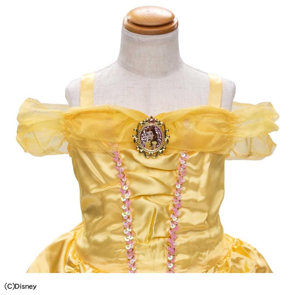 Domestic Takara Tomy Disney Princess Sparkly [Official Product] Dress, Belle, 100cm-110cm