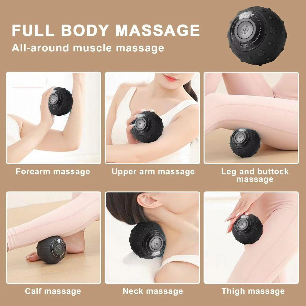 5 Gears Vibrating Massage Ball Multi-function Foam Roller Myofascial Release Tool Sport