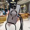 Magnetické pouzdro Crossbody Lanyard Gradient Glitter pro iPhone 14 13 12 11 Pro Max /Samsung S23 S22 Ultra S21 Plus Magsafe Plating Soft TPU zadní kryt
