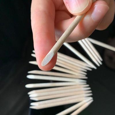100 Stück Holzstäbchen für Nägel, Design, Nagelgelpoliermittel, Zeichnung, Kunst, Orange, Holzstäbchen, Nagelhautschieber, Entferner, Maniküre-Werkzeug-Set
