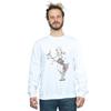 Disney Mens Frozen Sven And Olaf Christmas Ornaments Sweatshirt