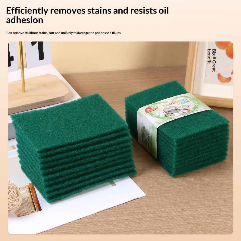 Scratch-Free Cleaning Pads 10 Pcs Grit-Free for Non-Stick Pans Use Practical Kitchen Helper
