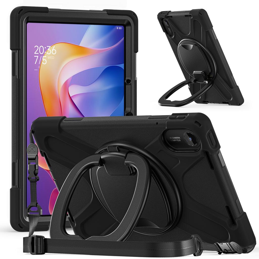 Rotating Rugged Case for Xiaomi Redmi Pad 2 2025 11.0" 25040RP0AG 25040RP0AI Hybrid Stand Cover with Handle Grip Shoulder Strap
