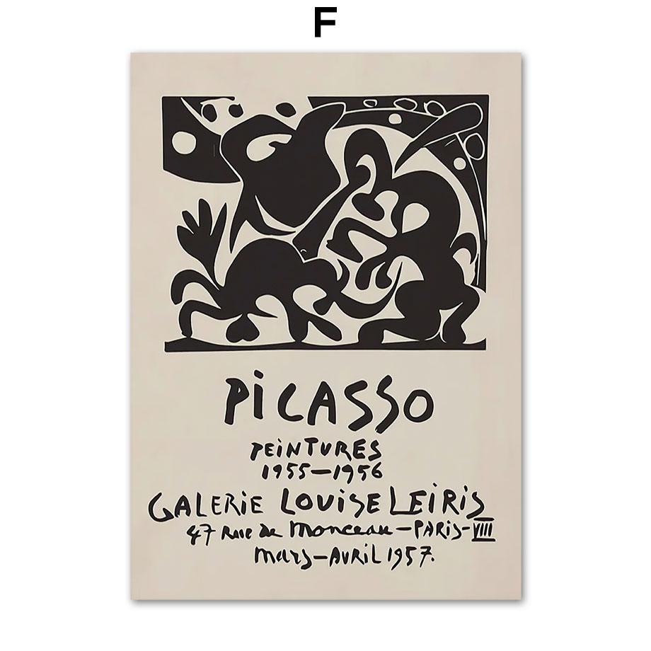 Abstract Picasso Flower Plant Stripe Girl Wall Art Prints Canvas Painting Nordic Poster Geometry Wall Pictures Living Room Decor