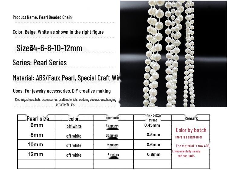 Mixed Pearl Thread Strands 6-12mm for Handmade Jewelry, Customizable Length