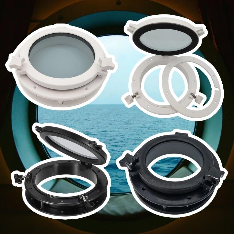 Robust Round Skylight Portlight Porthole for Yacht and Boats Easy Installation 4mm Tempered Glass Waterproof
