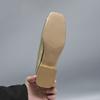New French Retro Fashion Square Toe Middle Heel Mary Jane Shallow Toe Shoes for Dance Single Shoes