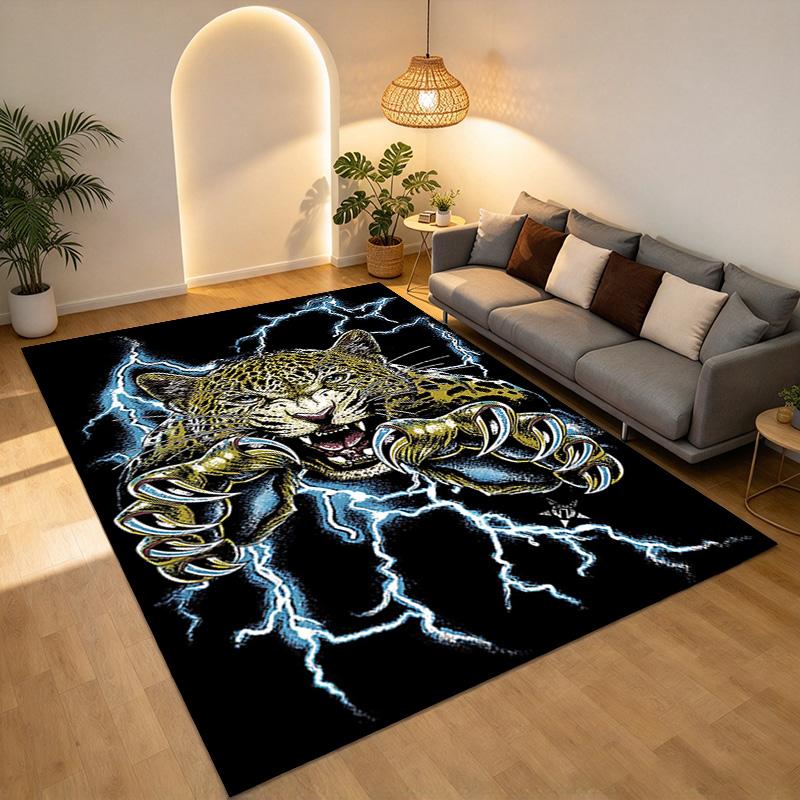 Thunder Leopard Living Room Nonslip Area Rug Soft Carpet For Bedroom Game Playroom Sofa Office Home Decor Doormat Christmas Gift C926820