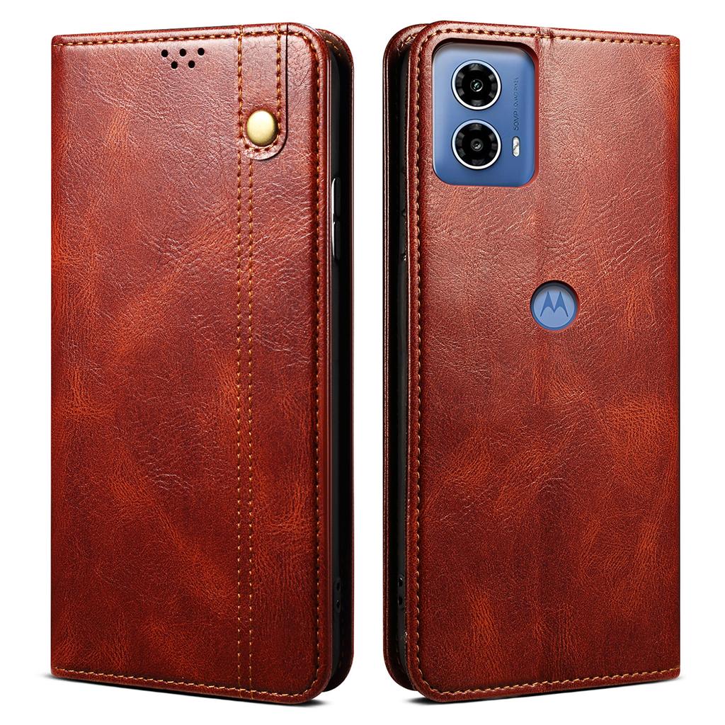 For Motorola Moto E14 4G/G04 4G/G04s 4G/G24 4G Case Leather Stand Magnetic Closing Phone Wallet Cover