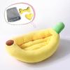 Washable Cartoon Banana Pet Bed for Small/Medium Dogs & Cats - All-Season Use