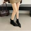 2025 Spring Autumn Women Ankle Boots Fashion Pointed Toe Short Booties Designer Low Heels Shoes Botas Mujer