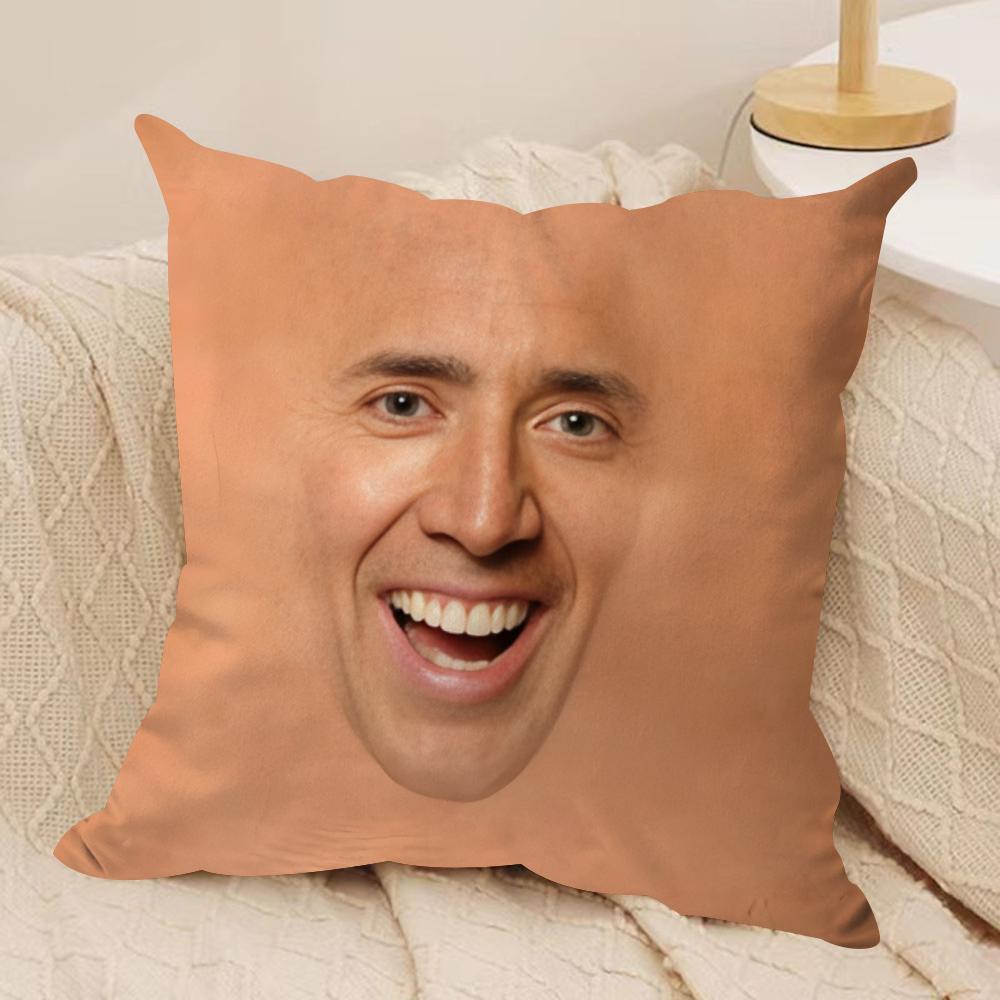Federa Cuscino Coniglio Stile Nordico Nicolas Cage Peluche Corto Setoso Cerniera Invisibile Antipolvere Federa Cuscino per Divano per Decorazione Casa