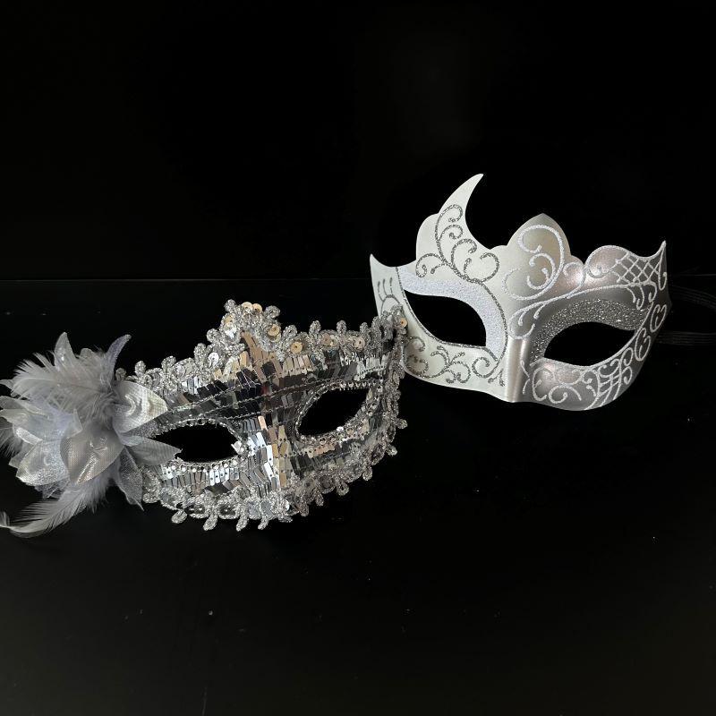 Venetian Half-Face Masquerade Couple Masks for Men and Women