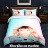 Set Biancheria da Letto Design Taylor Swift 1 Copripiumino + 2 Federe Morbido Traspirante Biancheria da Letto per la Casa