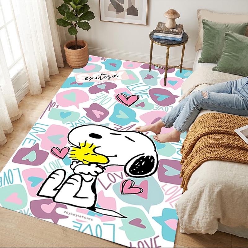 Snoopy Love Living Room Nonslip Area Rug Soft Carpet For Bedroom Game Playroom Sofa Office Home Decor Doormat Christmas Gift C926802