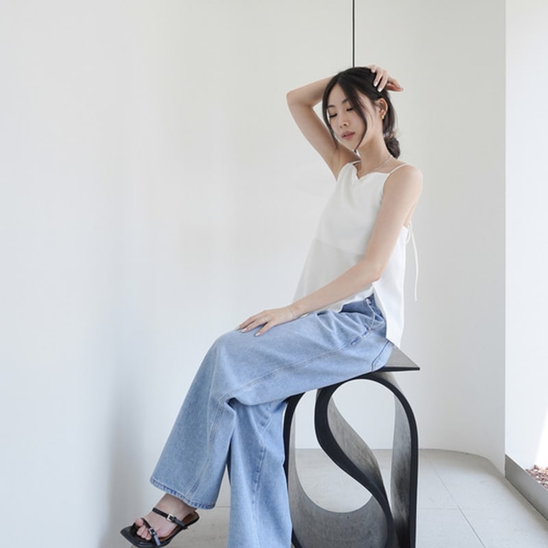 modernlike 14k gold-filled silver blue quartz crystal heart necklace