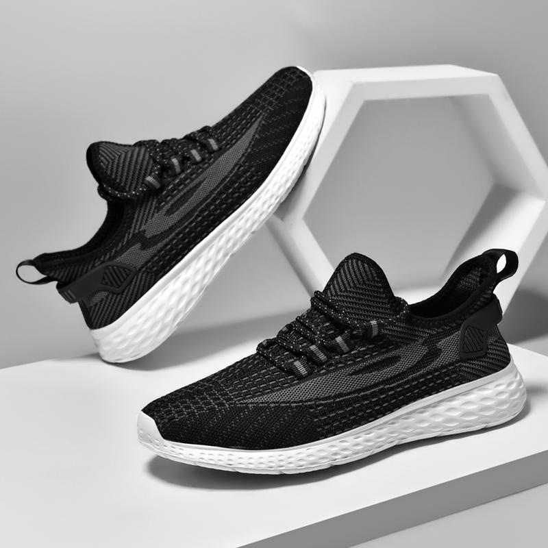 

Мужские беговые летние легкие кроссовки на платформе, удобные для спорта на открытом воздухе, для медленного бега, с мягкой подошвой, для отдыха, для тренировок, большой размер 48 черный белый