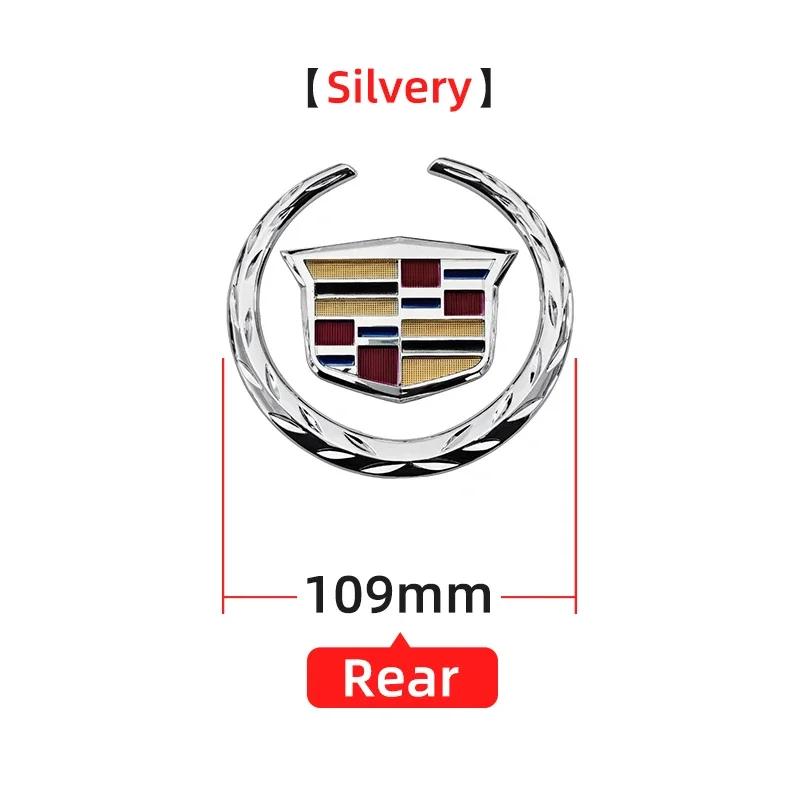 Car Rear Trunk Boot Front Head Grille Badge ABS Plastic Chrome 3D Logo Emblem for Cadillac SRX ATS XTS Auto Sticker Accessories