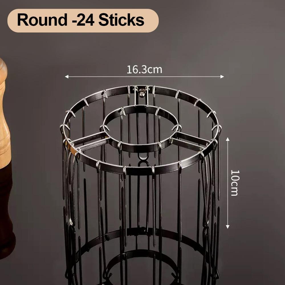 304 Stainless Steel Air Fryer Grill Thickened with Grilled Skewers Hanging Skewers Rack Portable Foldable Vertical Grill Rack