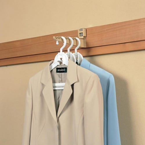 Fuji Pax Tiger Crown Hanger Rack, Beige, 40 X 252 X 100mm, Japanese-Style Nageshi Hanger, 2-Piece Set, ABS Resin, 10 Hooks, 10kg Weight Capacity, 2451