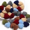 10pcs/Lot 16mm Heart Flocked Acrylic Beads For Jewelry Making Loose Spacer Big Hole Beads DIY Bracelet Necklace Accessories