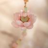 Retro Ethnic Style Necklace Chinese Style Beaded Flower Choker Natural Stone Prayer Necklaces Women Cheongsam Necklace Jewelry