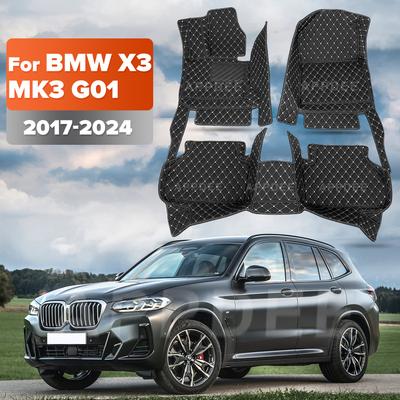 Car Floor Mats For BMW X3 MK3 G01 2017 2018 Foot Pads Automobile Carpet Cover Interior Accessories