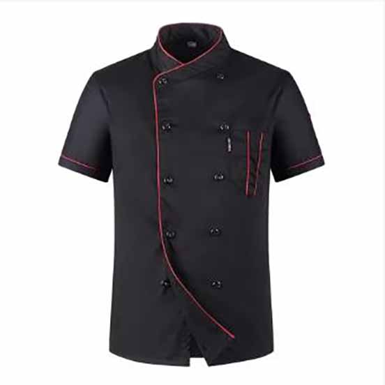 Kochjacke Kurzarm Kochmantel Barista Baker Arbeitsuniform Kellner Restaurant Hotel Kleidung