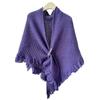 Ladies' Fashionable Tassel Cape Shawl Versatile, Thick And Warm, Solid Color Knotted Scarf, Worn With Camisole On The Outside