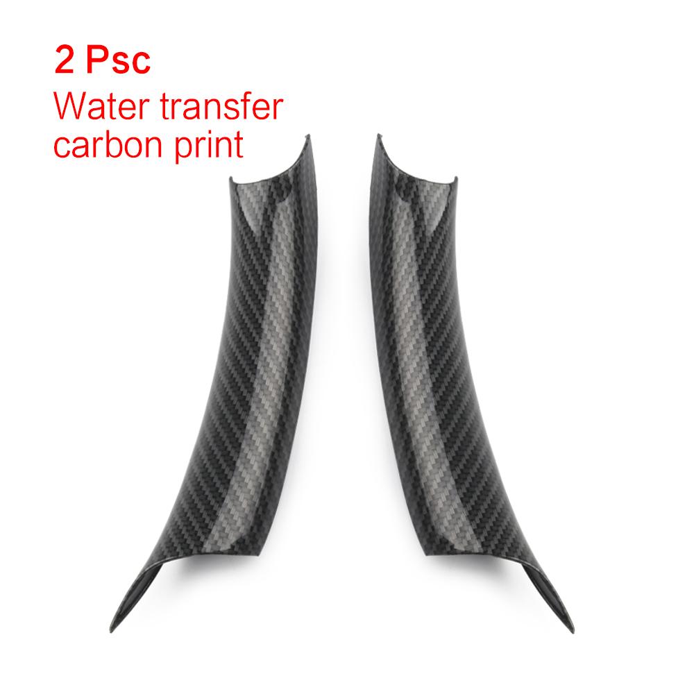 Carbon Fiber Car Interior Door Pull Handle Inner Panel Trim Cover Fast Install With Seconds For BMW X5 X6 E70 E71