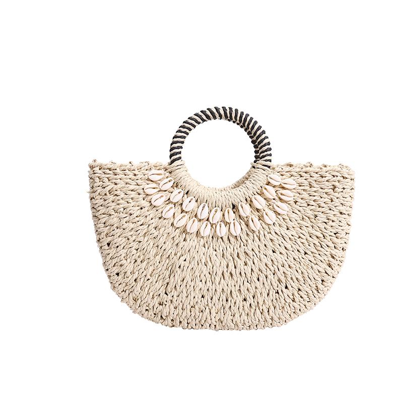 2025 Summer Essential New Straw Woven Handbags High Quality Designer Style Temperament Versatile Women s Handbags Stylish Design бежевый
