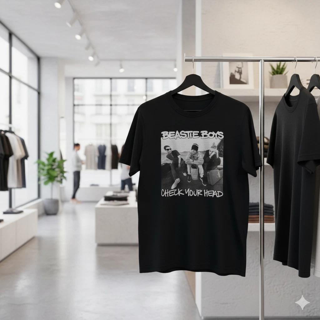 Vintage Hip Hop Trio Photo Graphic T-Shirt 90s Rap Style Black Tee - T239 2XL