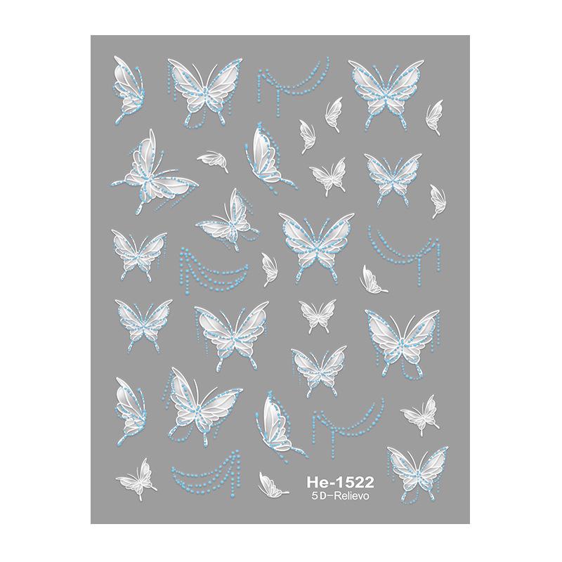 Redanco 5D Glitter Butterfly Cartoon Nail Art Stickers (He1523)