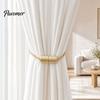 No Drill Curtain Tiebacks Magnetic Tiebacks, Modern Simple Rope Tie Backs, Elegant Decorative Drapes Weave Holdbacks for Home Bedroom Office