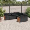 VidaXL Garden Lounge Set with Cushions 8 Pcs, Patio Sofas, Furniture Set, Outdoor Terrace Furniture, Black 3260634
