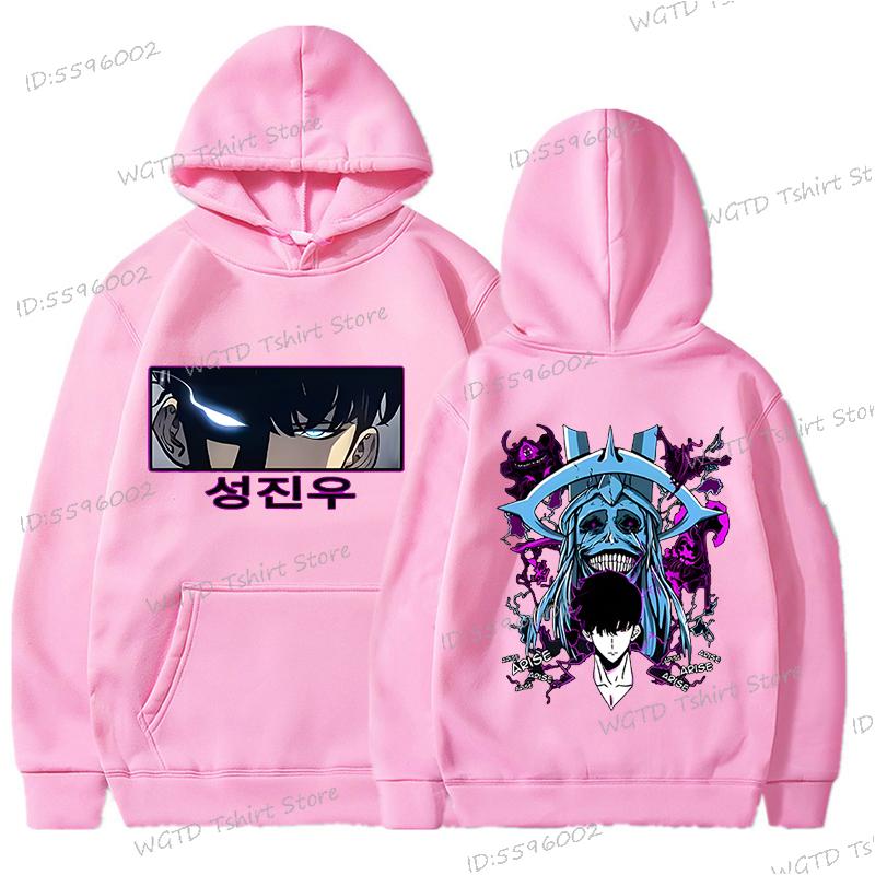 Anime Solo Leveling Sung Jinwoo Men's Hoodies Clothing Unisex Harajuku Streetwear High Quality Anime Solo Leveling Sweatshirts